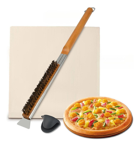Kit De Limpieza Para Horno De Pizza Con Mango De Madera De