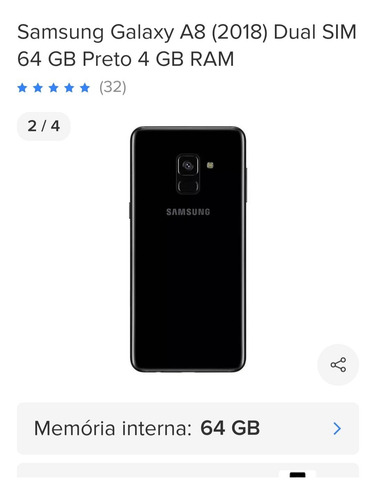 Celular Samsung Galaxi A8 Plus Preto