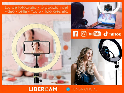 Imagen 5 de 10 de Aro Anillo Selfie Luz Led Trípode 1.88m Ring Light Celular