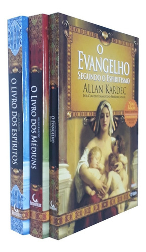 Imagem 1 de 3 de Kit Allan Kardec Espiritos Mediuns Evangelho Facil Leitura