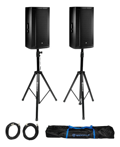 New 2 Jbl Srx835p 15  2000w 3way Dj Pa Dsp+stand Speakers