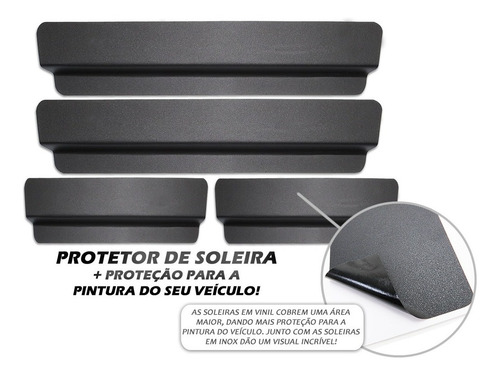 Prisma 2006 A 2012 Soleira Pedaleira Manual Descanso Inox