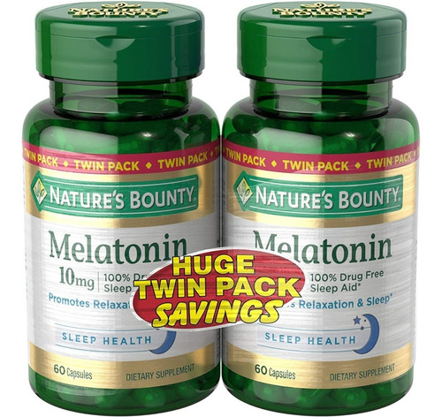 Melatonina 10 Mg | Descanso Profundo | Twin Pack 120 Caps