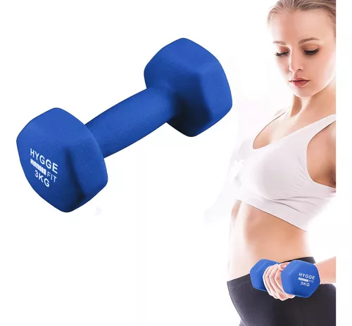 Mancuerna Pesa 3 Kg Recubierta Neoprene Funcional Fitness