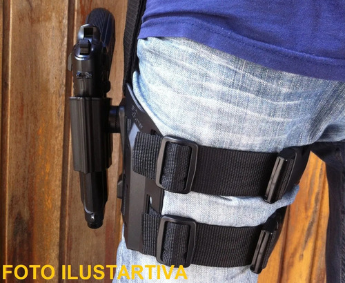 Coldre Perna P/ Pistola Glock Gen5 G17 19 22 23 E G22 Pmsp