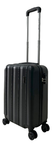 Valija De Mano Carry On Maleta Cabina Viaje Rígida 4 Ruedas Color Negro