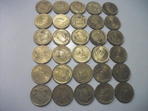 Lote De 30 Monedas Nacionales De 1 Peso Años. 68 Y 69.