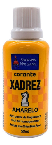 Corante Para Tinta Xadrez Amarelo (50ml) - Kit C/12 Peca