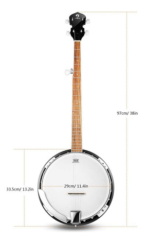 Vangoa Banjo Juego De Banjos De 5 Cuerdas Con Resonador...