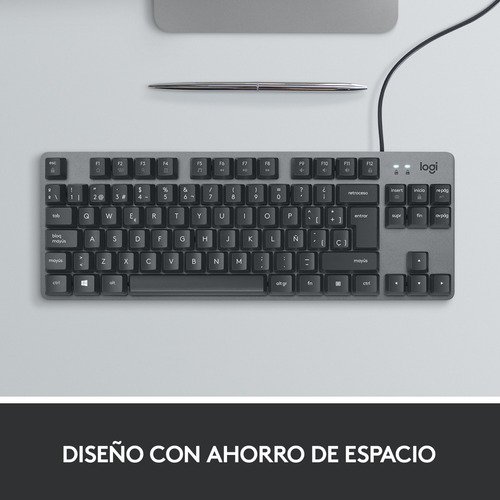 Teclado Mecánico Logitech K835 Tkl, Switch Azul / Español