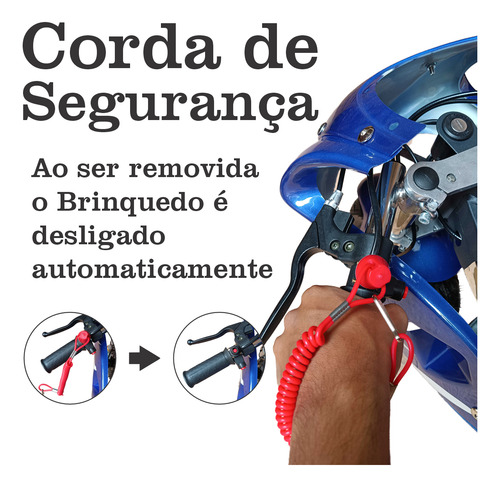 Moto Infantil A Gasolina 49 Cc Cilindradas Para Crianças 4-9