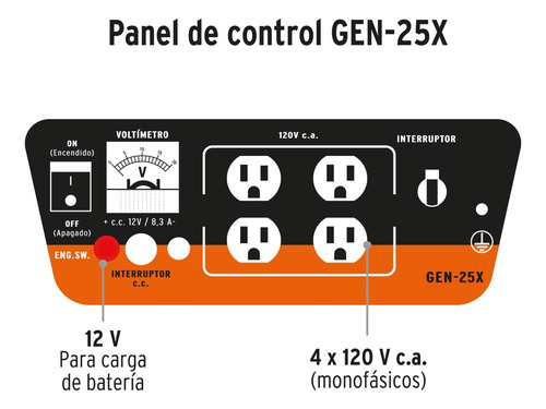 Generador Portátil 2.5 Kw Motor A Gasolina, Truper. 15342
