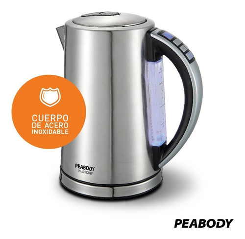 Jarra Eléctrica Digital 1.7 Lt Corte Mate Peabody Pe-dk17411