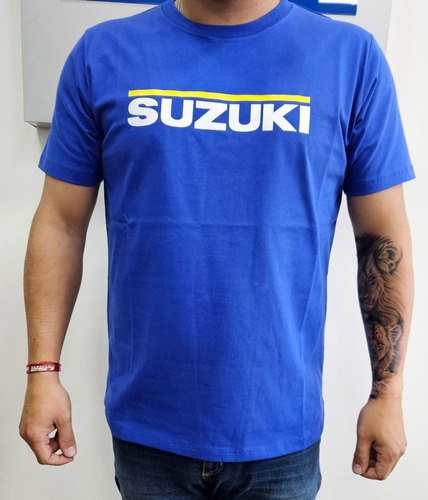 Remera Original Suzuki Azul Agrobikes
