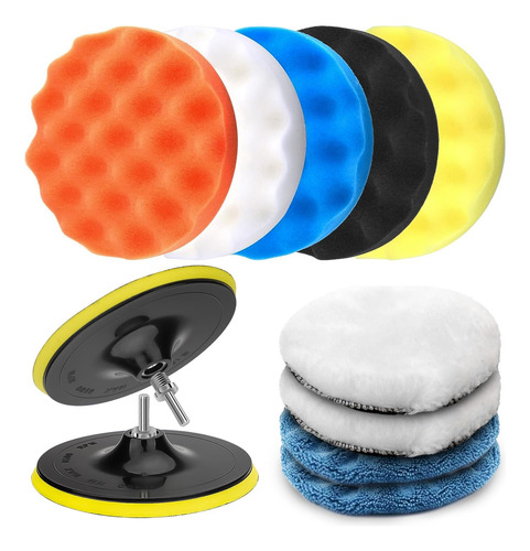 Kit De 13 Almohadillas De Pulido Linkstyle 7 Pulgadas Coche Color