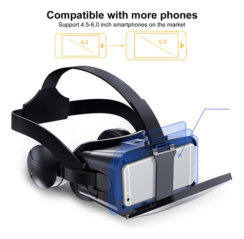 Lentes De Realidad Virtual Vr Park Con Auriculares Y Control