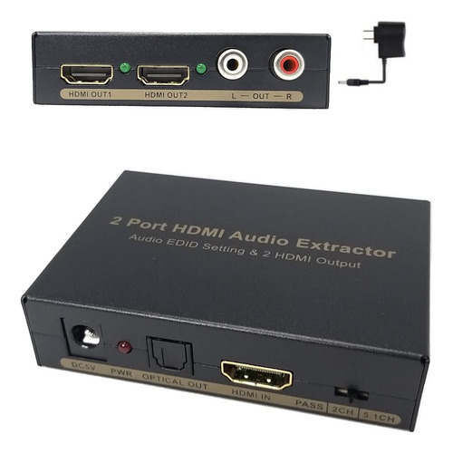 2 Puertos Extractor De Audio Hdmi Configuración De Audio Edi