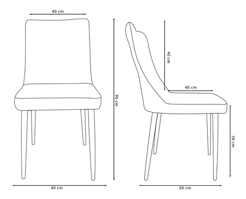 Silla De Comedor Oslo ( Set X2 Unidades )