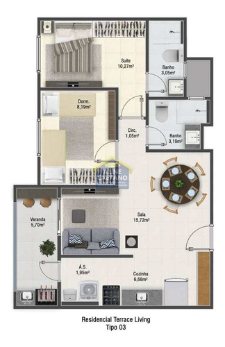 Imagem 12 de 23 de Apart 2 Dorms, Perto Do Shopping Aviação,jga1248 - Vjga1248