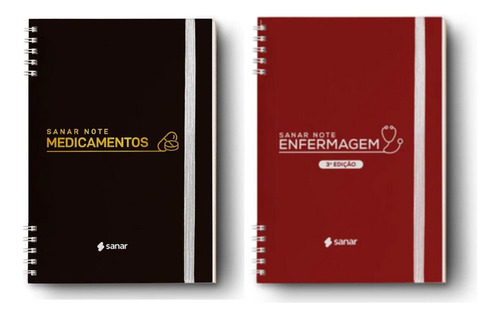 Sanar Note Enfermagem & Sanar Note Medicamentos - Combo Com Os 2 Guias De Bolso