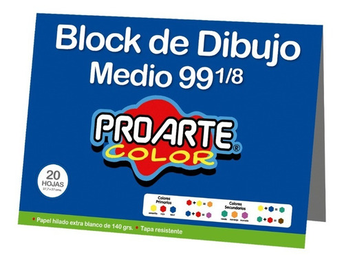 Block De Dibujo Medio N°99 1/8 20 Hojas Proarte