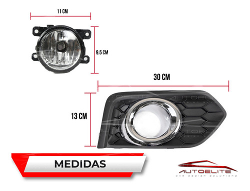 Imagen 3 de 10 de Kit Faros Niebla Honda City 2018 2019 2020 Biseles Y Switch