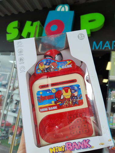 Alcancía Electrónica Cabeza Giratoria Spiderman Avengers Atm