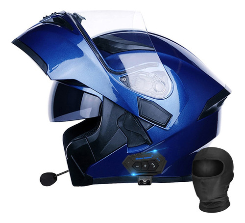 Bluetooth Motorcycle Helmet Flip Up Front Helmet Dual