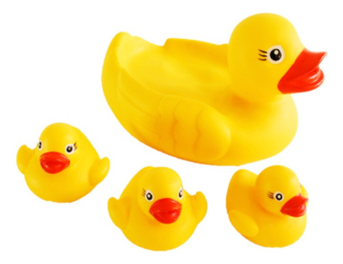 Juguete Mini Patitos De Hule Patos Bañera Paquete 4 Piezas Color Multicolor