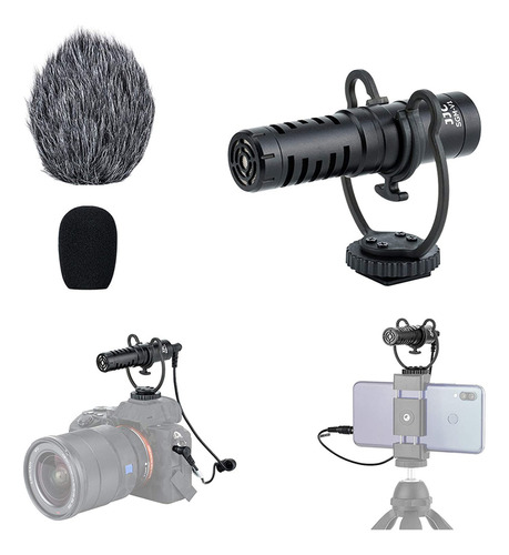 Jjc Microfono Para Camara Sony Zv-e10 Zv-1 Rx100 Vii A6400