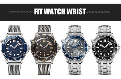 Gqmyok Pulseira De Aço Titânio Sólido 20mm Para Omega 007