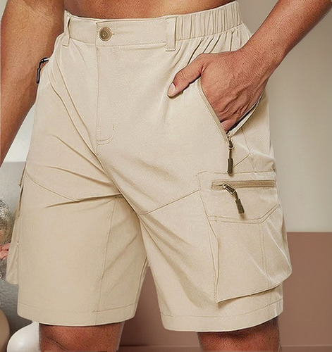Gabardina Bermuda Alta Calidad.tipo Cargo.bolsos Laterales 1