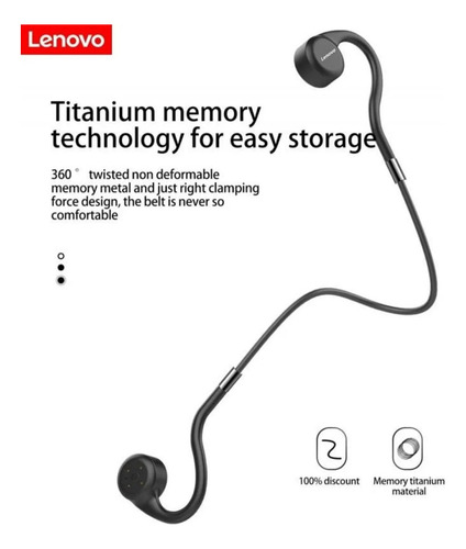 Auriculares Lenovo X5 Conducción Ósea Negro Ipx8