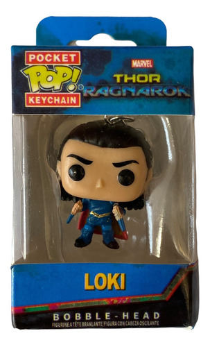 Loki Bobblehead Llavero Mini Funko Pop Pocket Chain Marvel