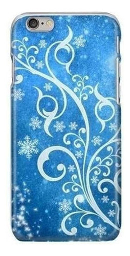 Funda Celular Invierno Copos Nieve Azul Todos Los Cel