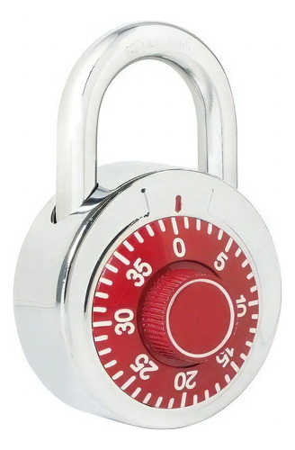 Candado De Combinación Disco 50mm Rojo L26s50rjb Lock