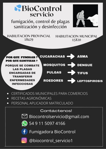 Fumigaciones En Zona Norte Y Caba