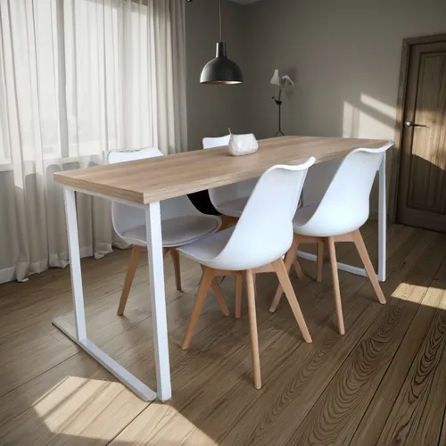 Mesa Comedor - Melamina Hierro - (1.40x0.80x0.77)