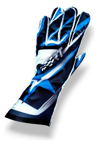 Guantes Karting, Automovilismo Deportivo Negro Y Azul Xxl