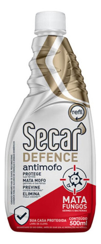 Antimofo Secar Defence Refil 500ml Desumidificador Parede