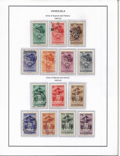 Imagen 5 de 7 de Tdmc Escudos De Venezuela 1951-1954 Álbum Completo