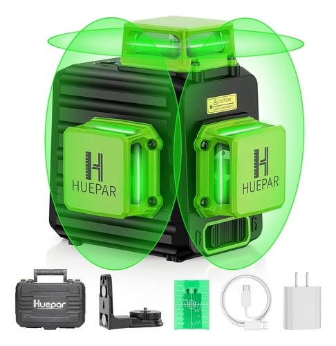 Nivel Láser Huepar B03cg 360° Verde Autonivelante 5200mah