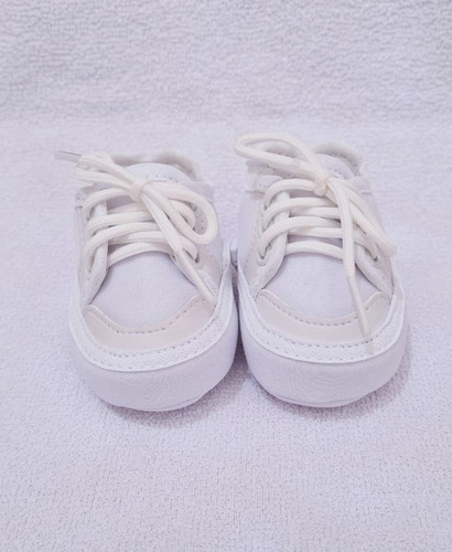 Imagem 1 de 10 de Tênis Bebê Unisex, Tam 13 Ao 17 Sapatinho Batizado Branco