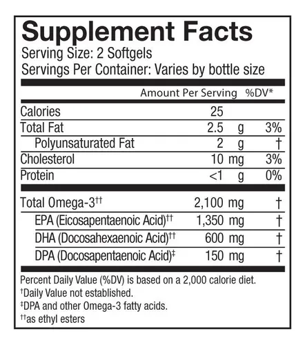 Suplemento De Aceite De Pescado Oceanblue Omega-3 2100 60 Cá