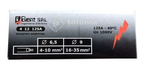 Imagen 5 de 7 de Distribuidor Bornera Tetrapolar 125a- Elent - Tofema