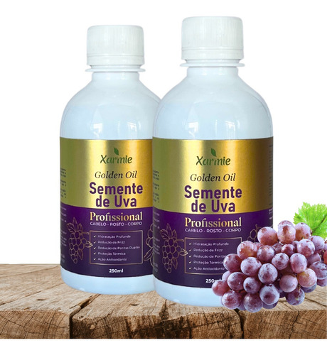 Óleo Semente Uva Puro 100% Natural Organico 500ml Cabelo