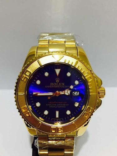 Relógio Submariner Yacht-master Gold Blue
