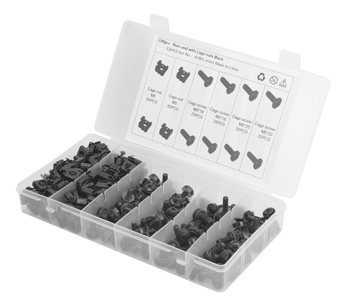 Kit De Porcas E Parafusos De Gaiola De Aço Carbono M5 Fixers