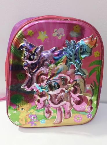 Mochila My Little Pony Para Niñas 12' Frente 3d Jardin