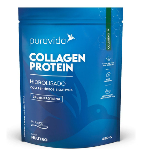 Collagen Protein Sabor Neutro 450g - Puravida